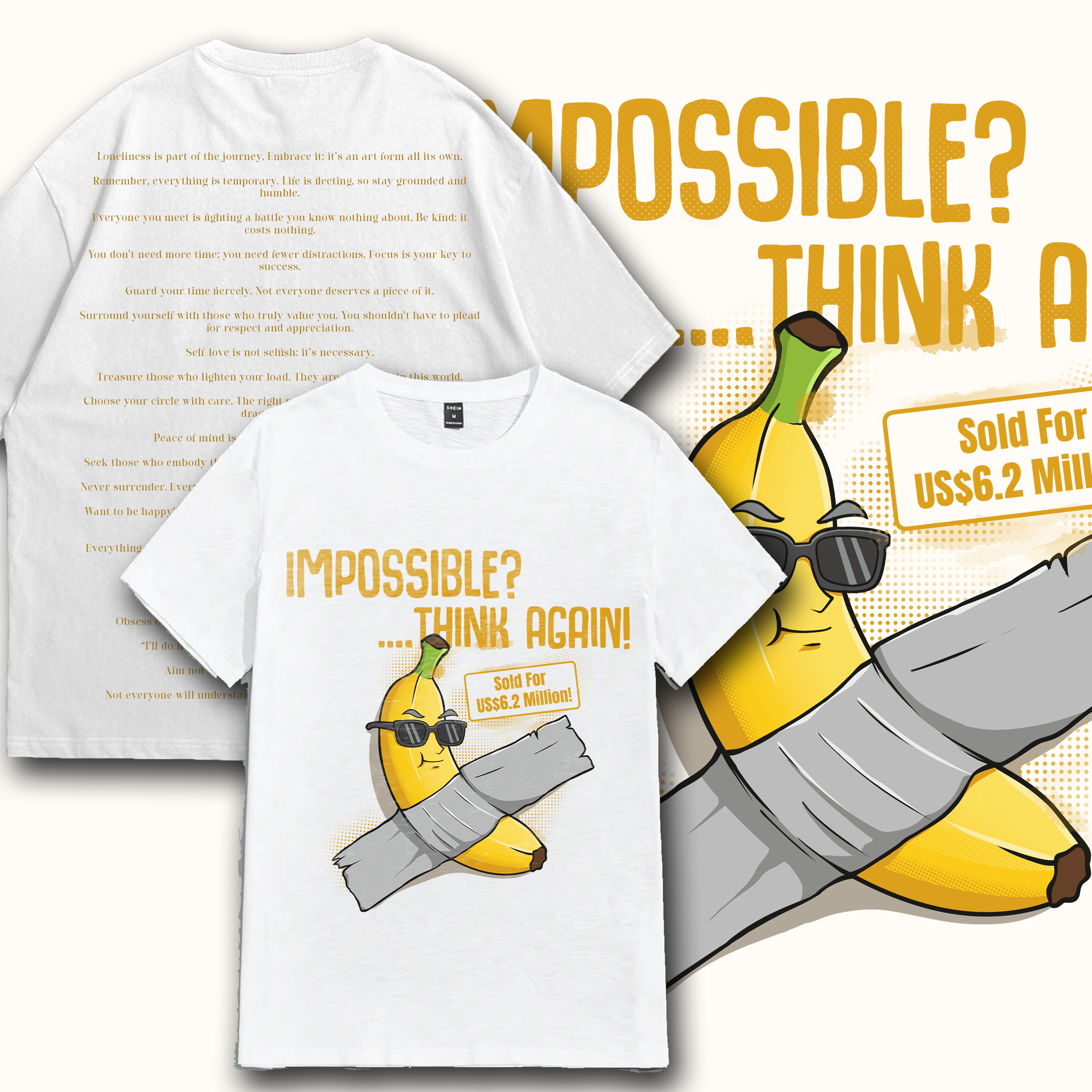 T-shirt Design by Fortunate Studio for UBEQMEN MIRACLES LLC | Design #35298980