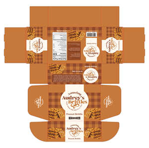 Packaging Design by lovekeshk1 2 for Amazing Audrey's Brittle | Design #35317140