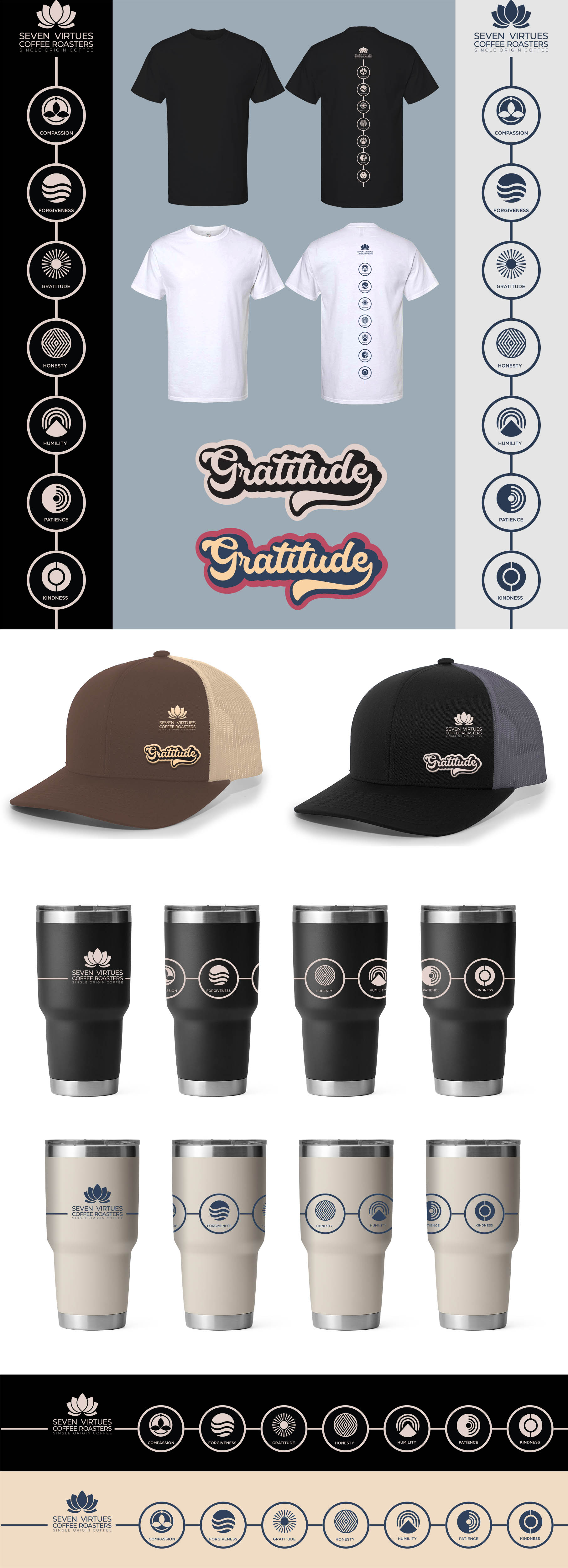 Merchandize Design by KickArt for Seven Virtues Coffee Roasters | Design #35323935