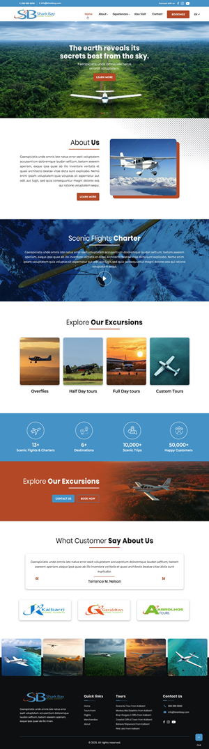 Design Wordpress par pb pour Nationwest Aviation  | Design : #35309779