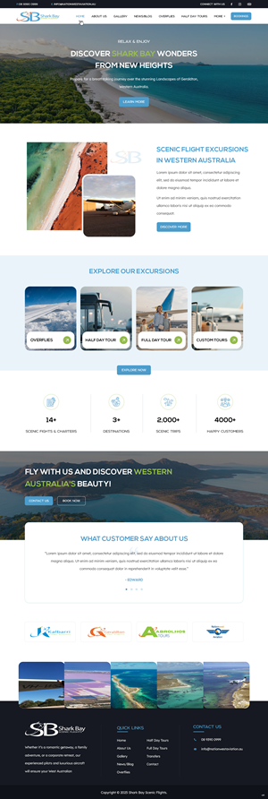 Design Wordpress par pb pour Nationwest Aviation  | Design : #35309780