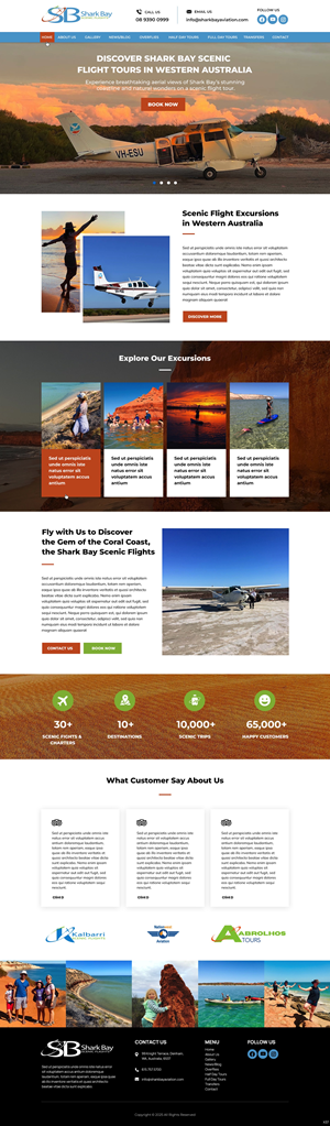 Design Wordpress par pb pour Nationwest Aviation  | Design : #35309793