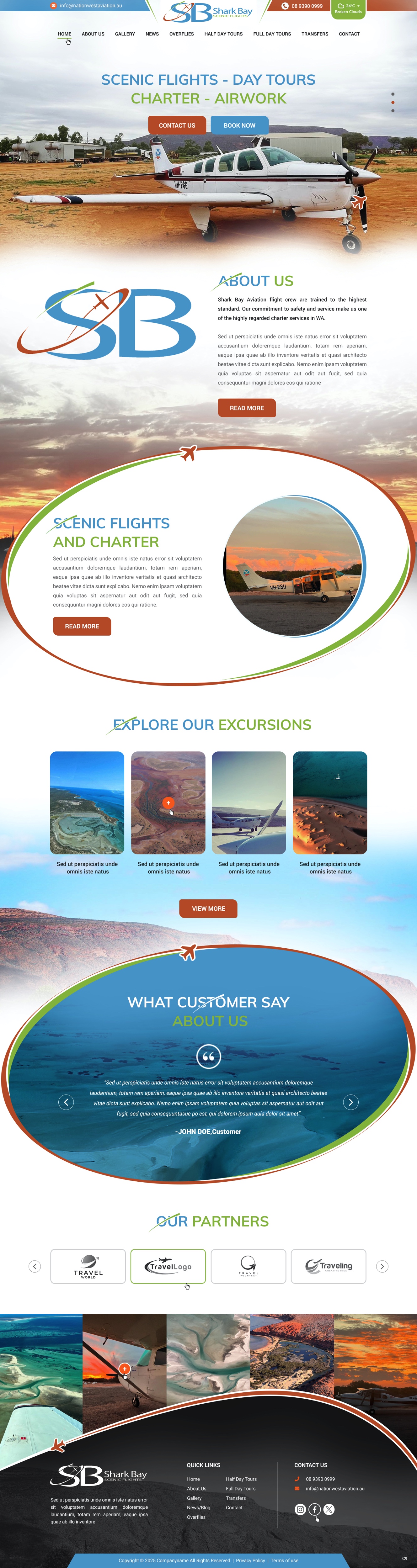 Design Wordpress par pb pour Nationwest Aviation  | Design #35309797