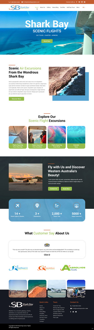 Design Wordpress par pb pour Nationwest Aviation  | Design : #35309824