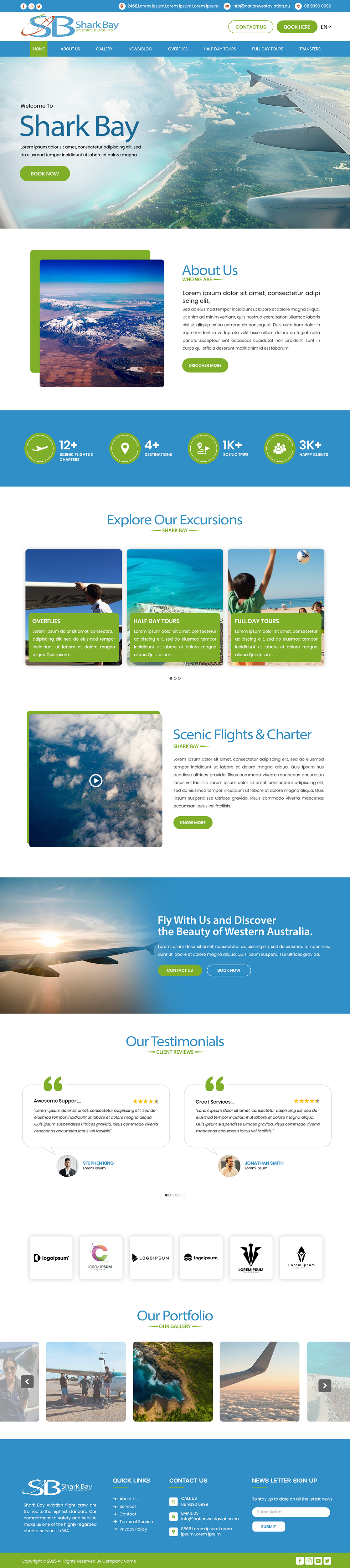 Design Wordpress par Creations Box 2015 pour Nationwest Aviation  | Design #35308698