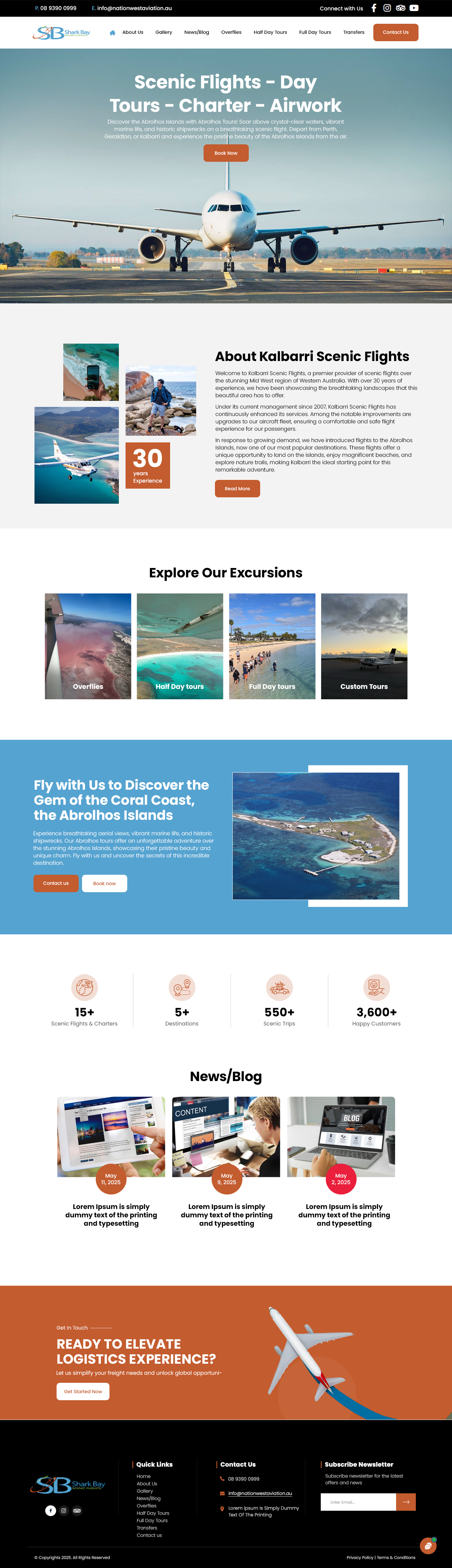 Wordpress Design by nzdesigners for Nationwest Aviation  | Design #35317548