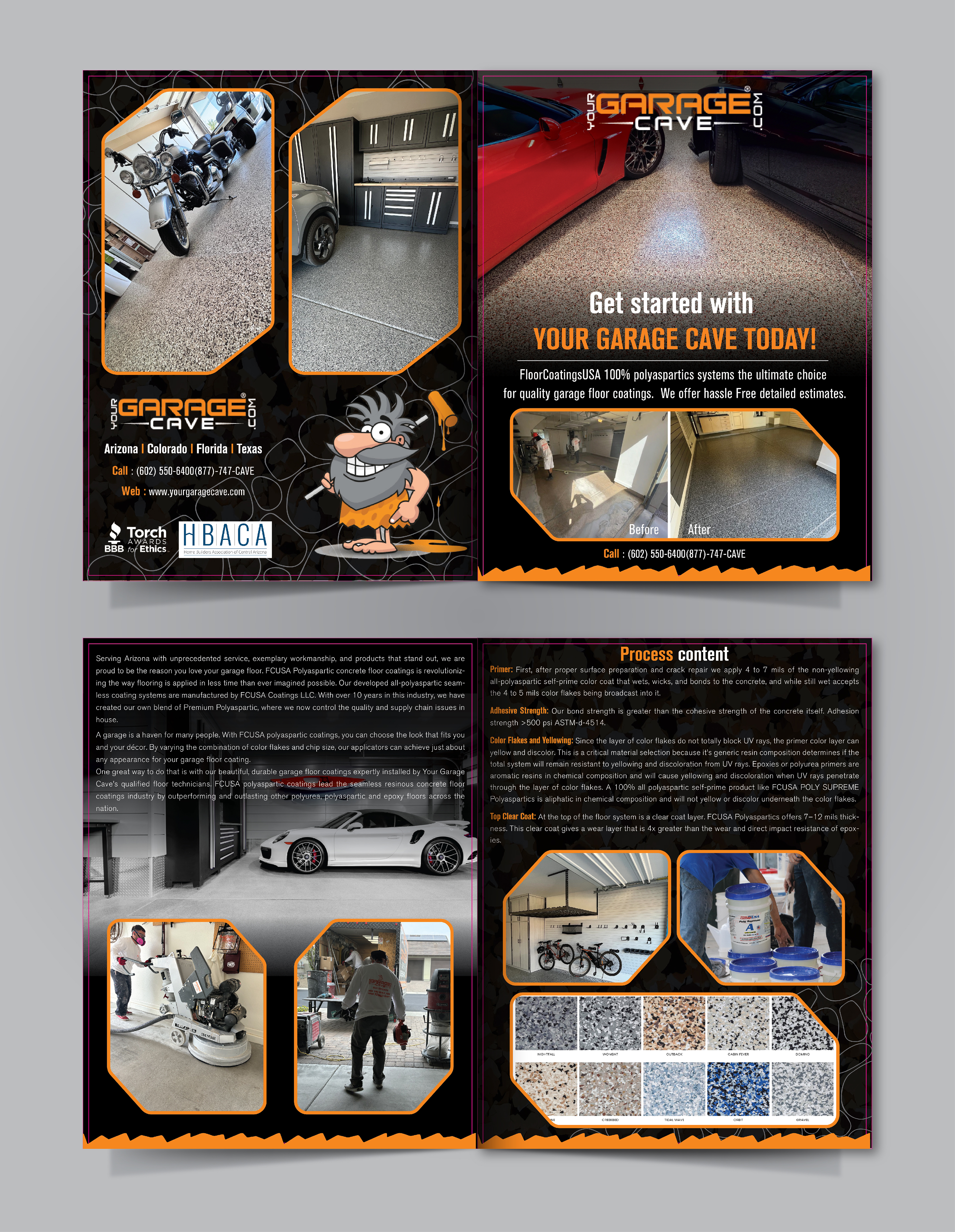Brochure Design by HT Graphic for Your Garage Cave LLC | Design #35334159