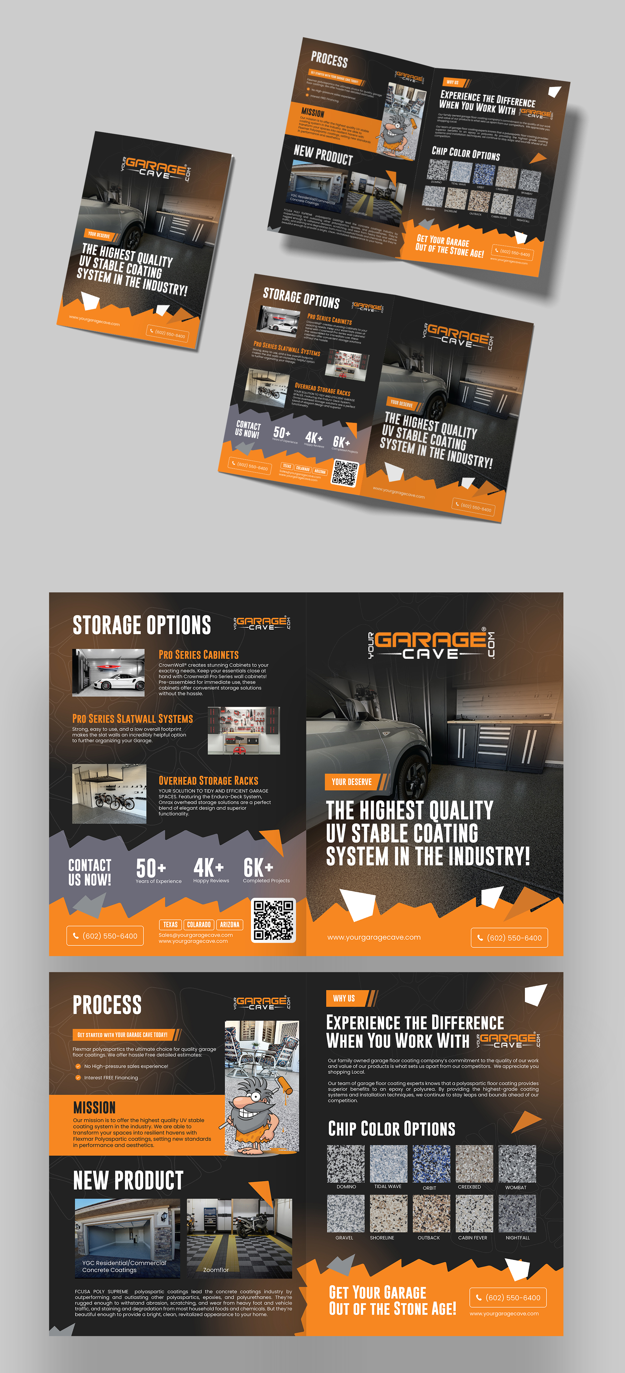 Brochure Design by Achiver for Your Garage Cave LLC | Design #35320556