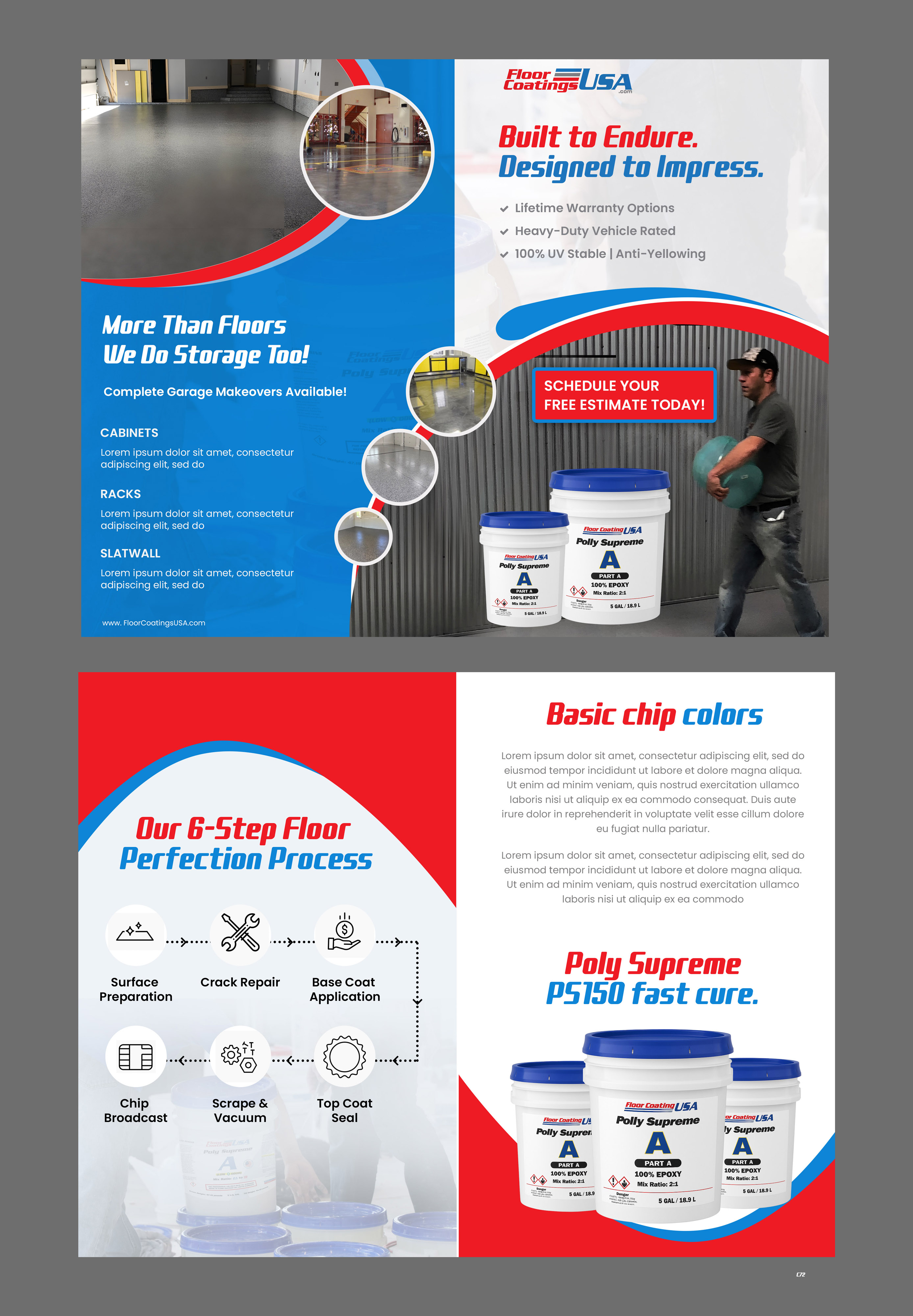 Brochure Design by pb for Your Garage Cave LLC | Design #35316842