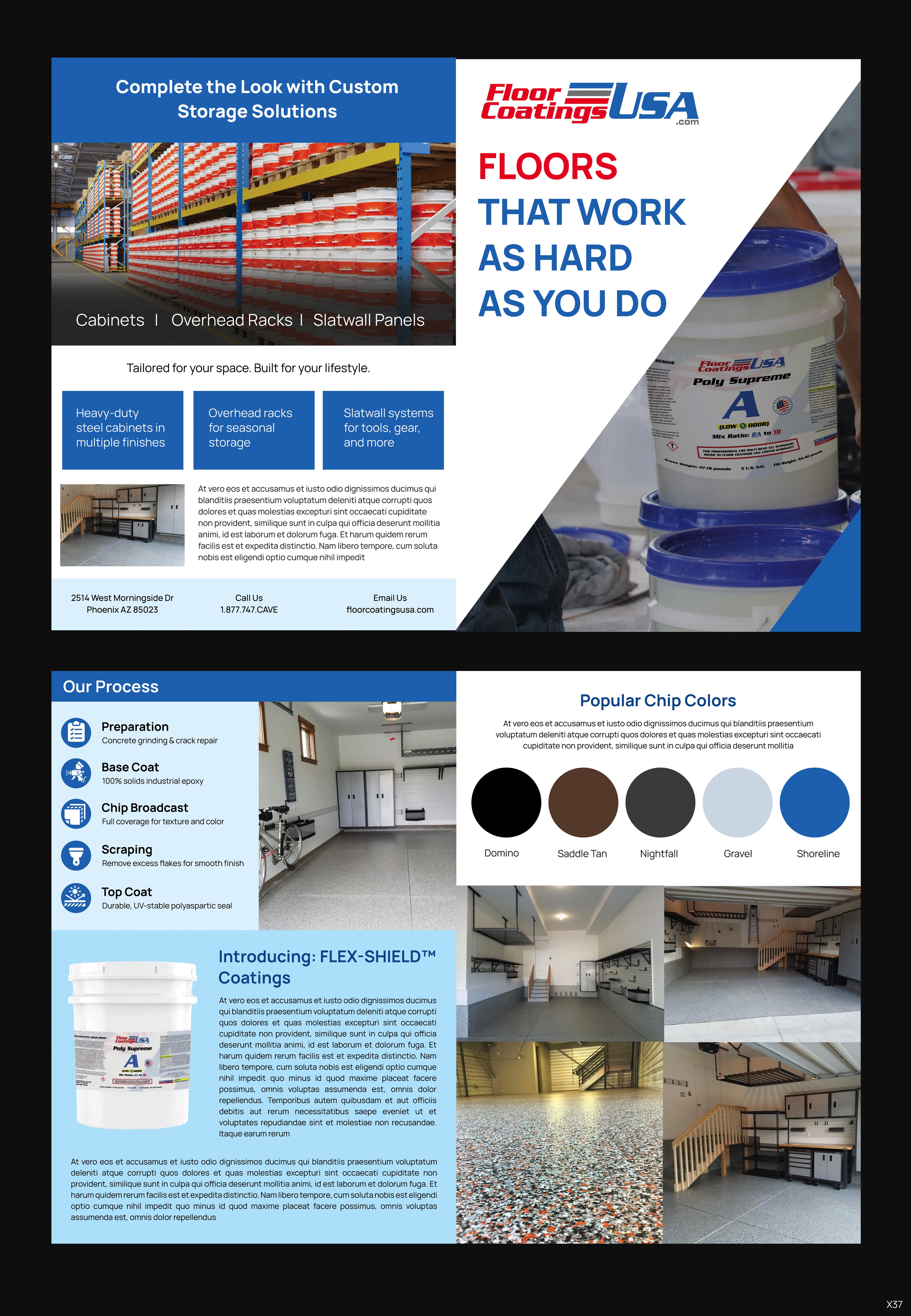 Brochure Design by pb for Your Garage Cave LLC | Design #35316843