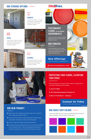 Brochure Design by pb for Your Garage Cave LLC | Design #35323658