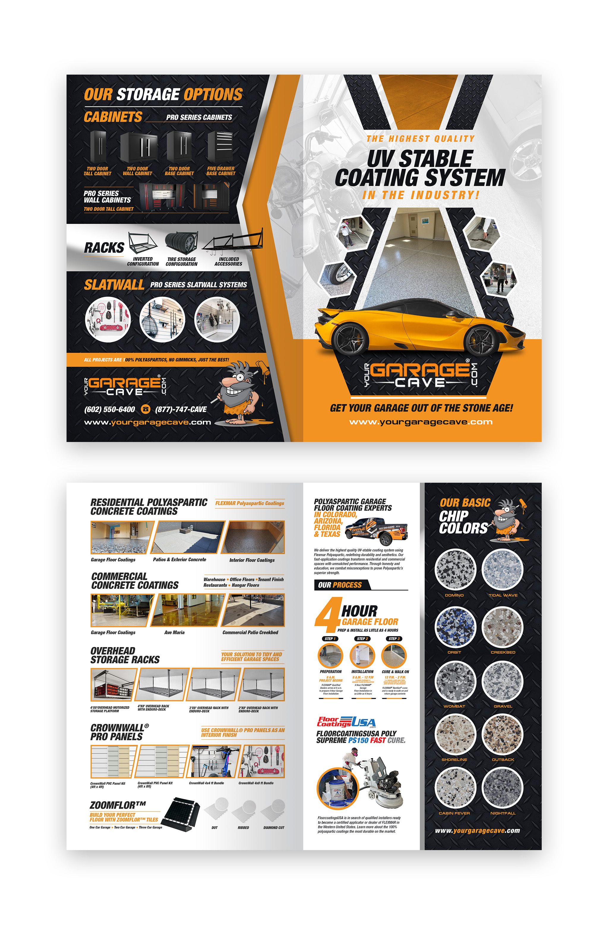 Brochure Design by debdesign for Your Garage Cave LLC | Design: #35322163