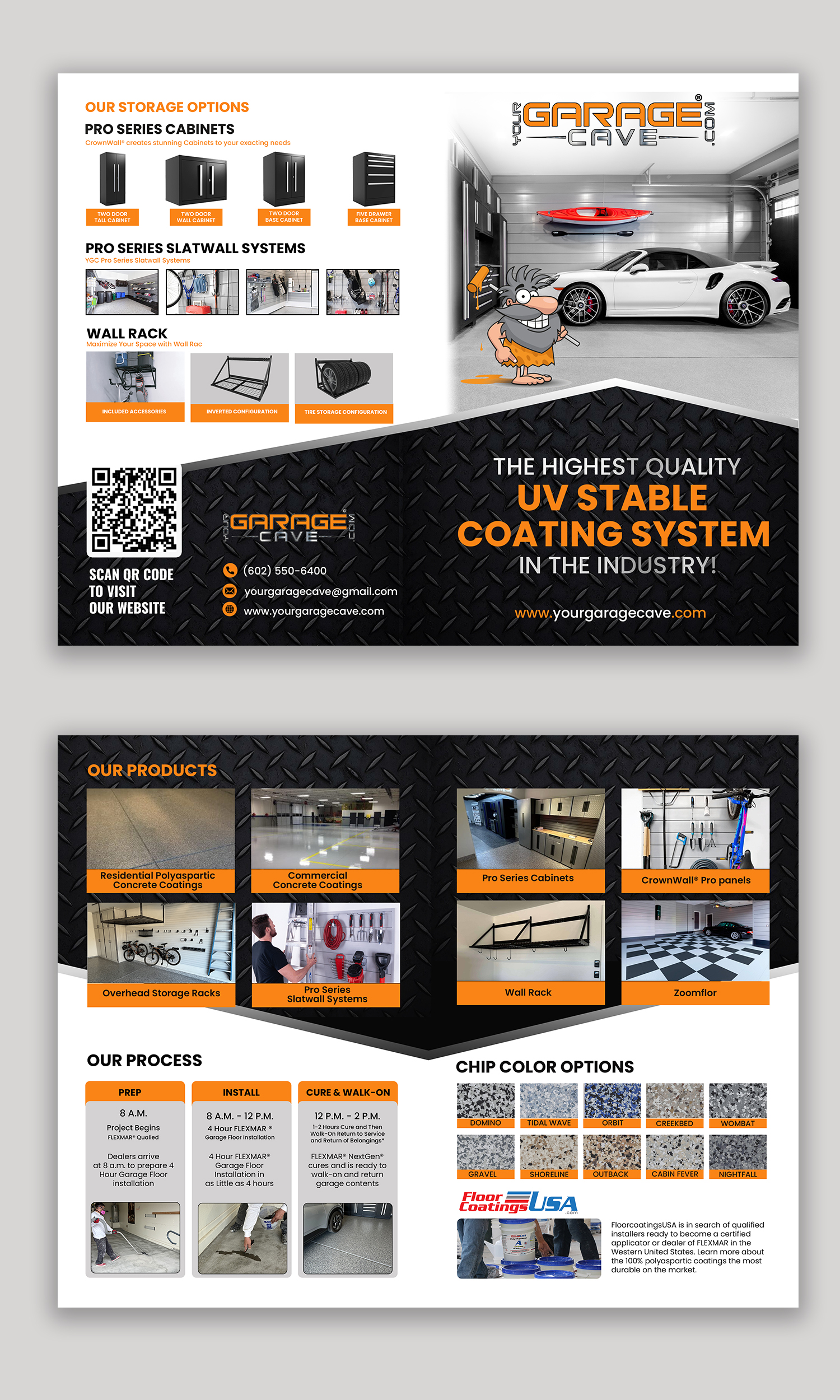 Broschüren-Design von debdesign für Your Garage Cave LLC | Design #35322427