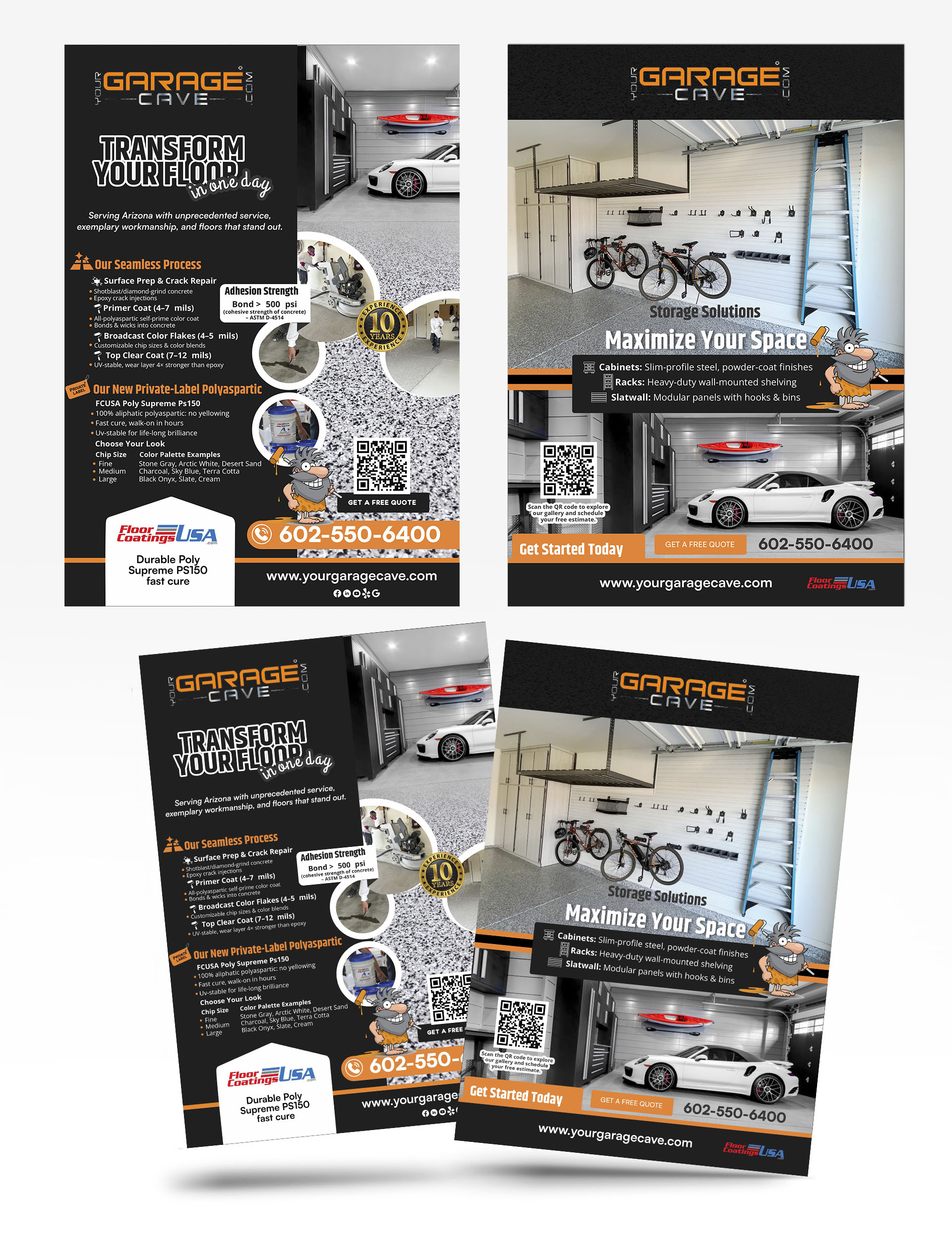 Brochure Design by angelcolmenares3 for Your Garage Cave LLC | Design #35354013