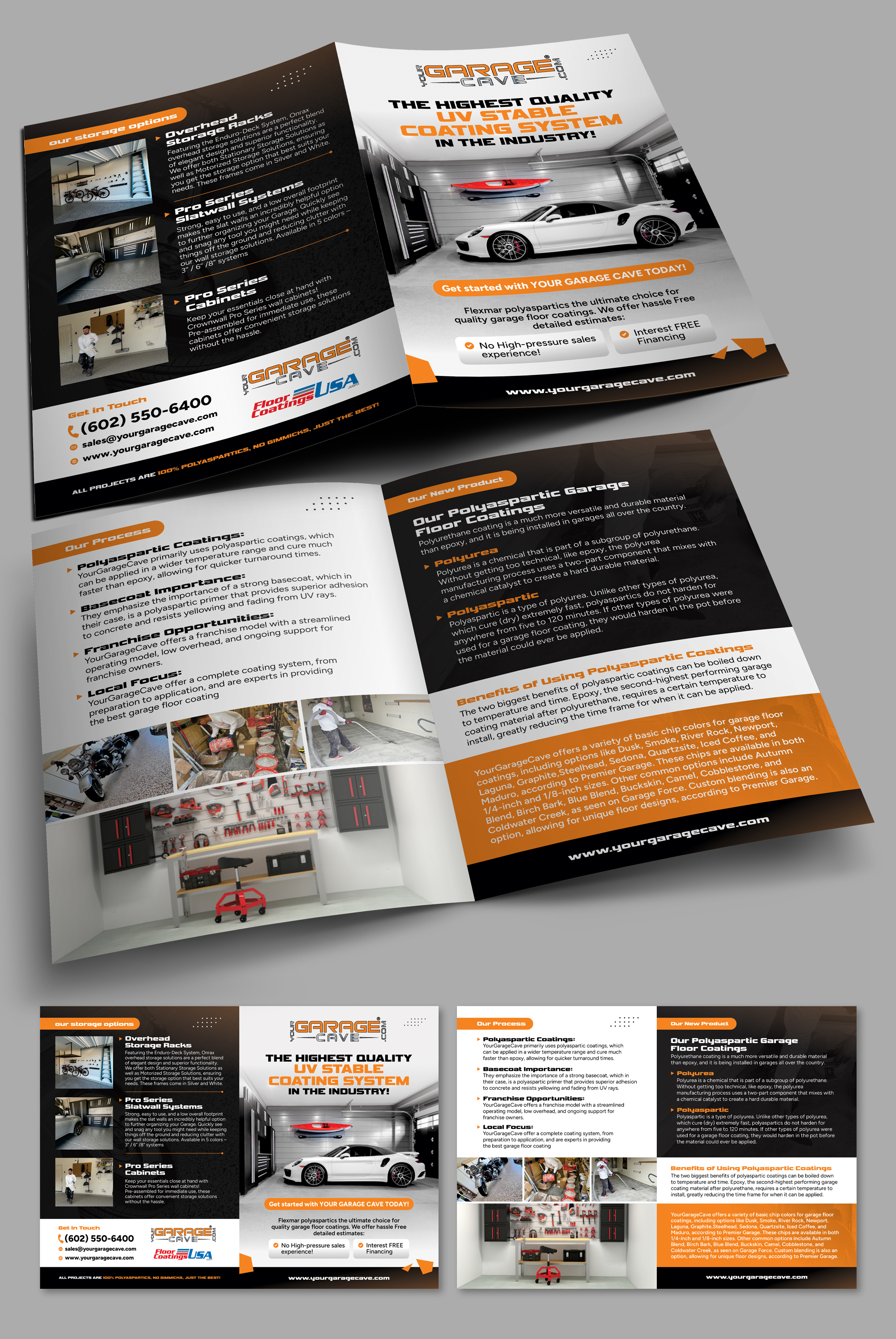 Brochure Design by Dzhafir for Your Garage Cave LLC | Design #35321865