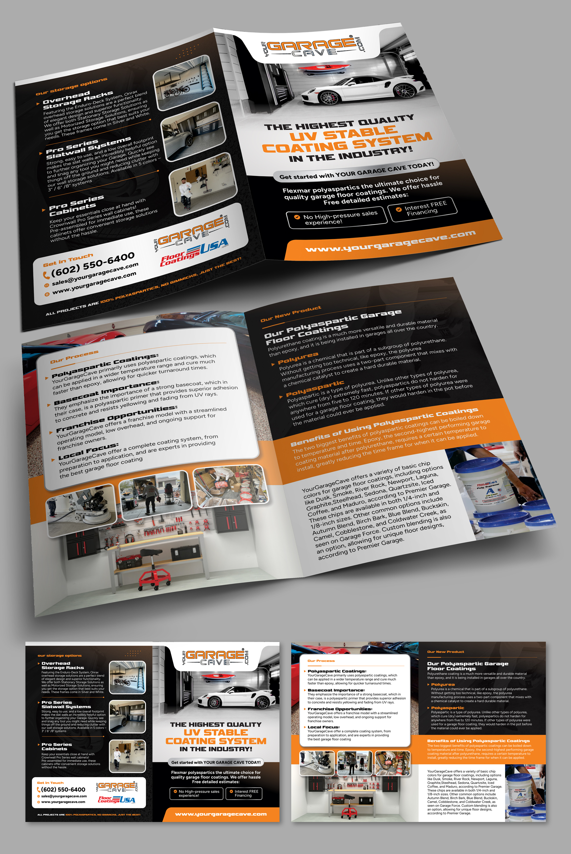 Broschüren-Design von Dzhafir für Your Garage Cave LLC | Design #35321866