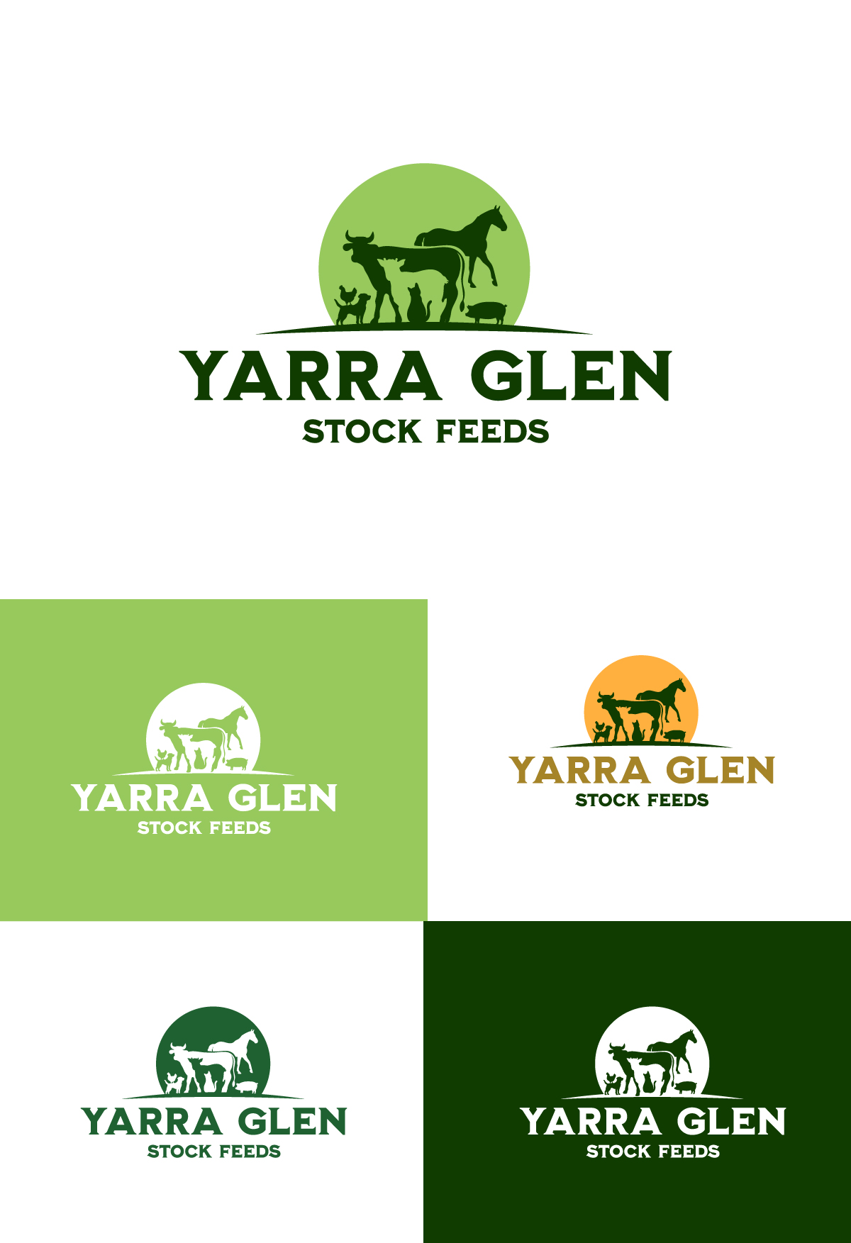 Logo Design by Karim Craft for Yarra Glen Stock Feeds | Design #35317055