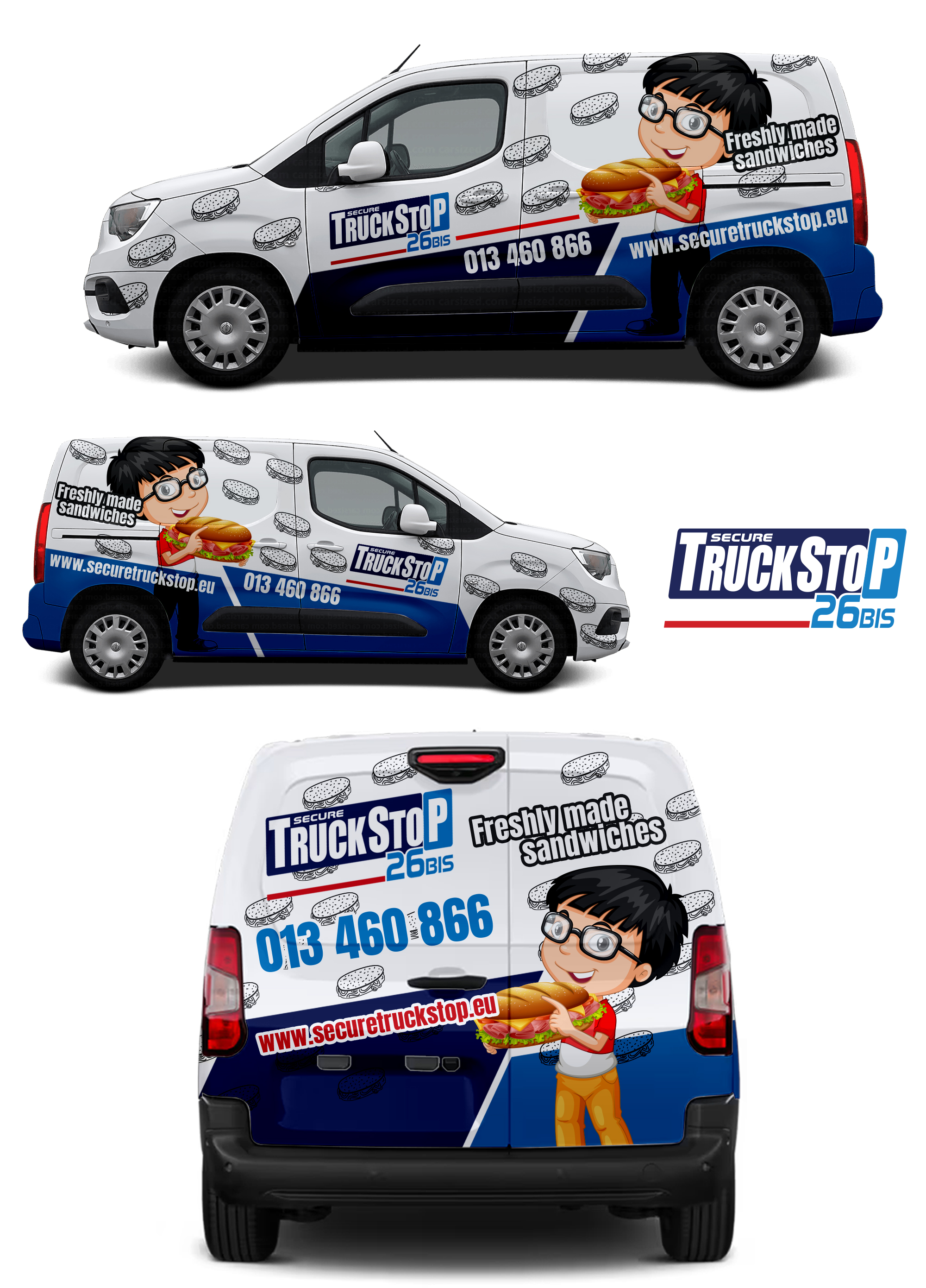 Diseño de Rotulación de Vehículo por websmartusa para Truckstop 26Bis BV | Diseño #35338166