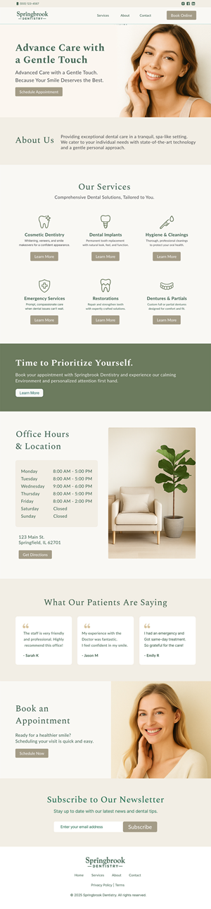 New Dental Office Needs an Attractive and user friendly Website Designed