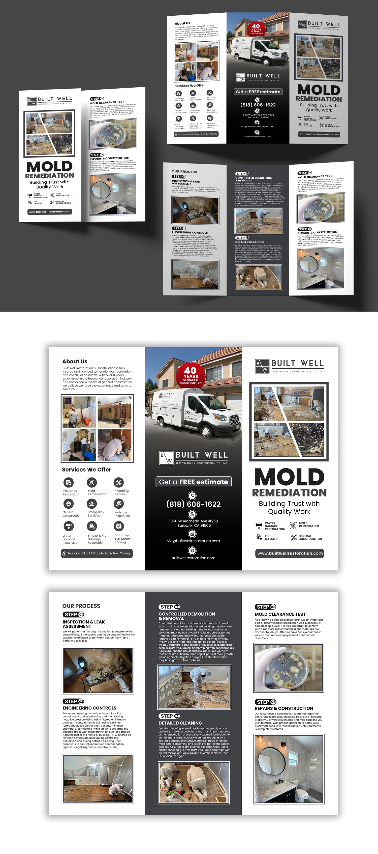 Broschüren-Design von debdesign für Built Well Restoration & Construction | Design #35342478