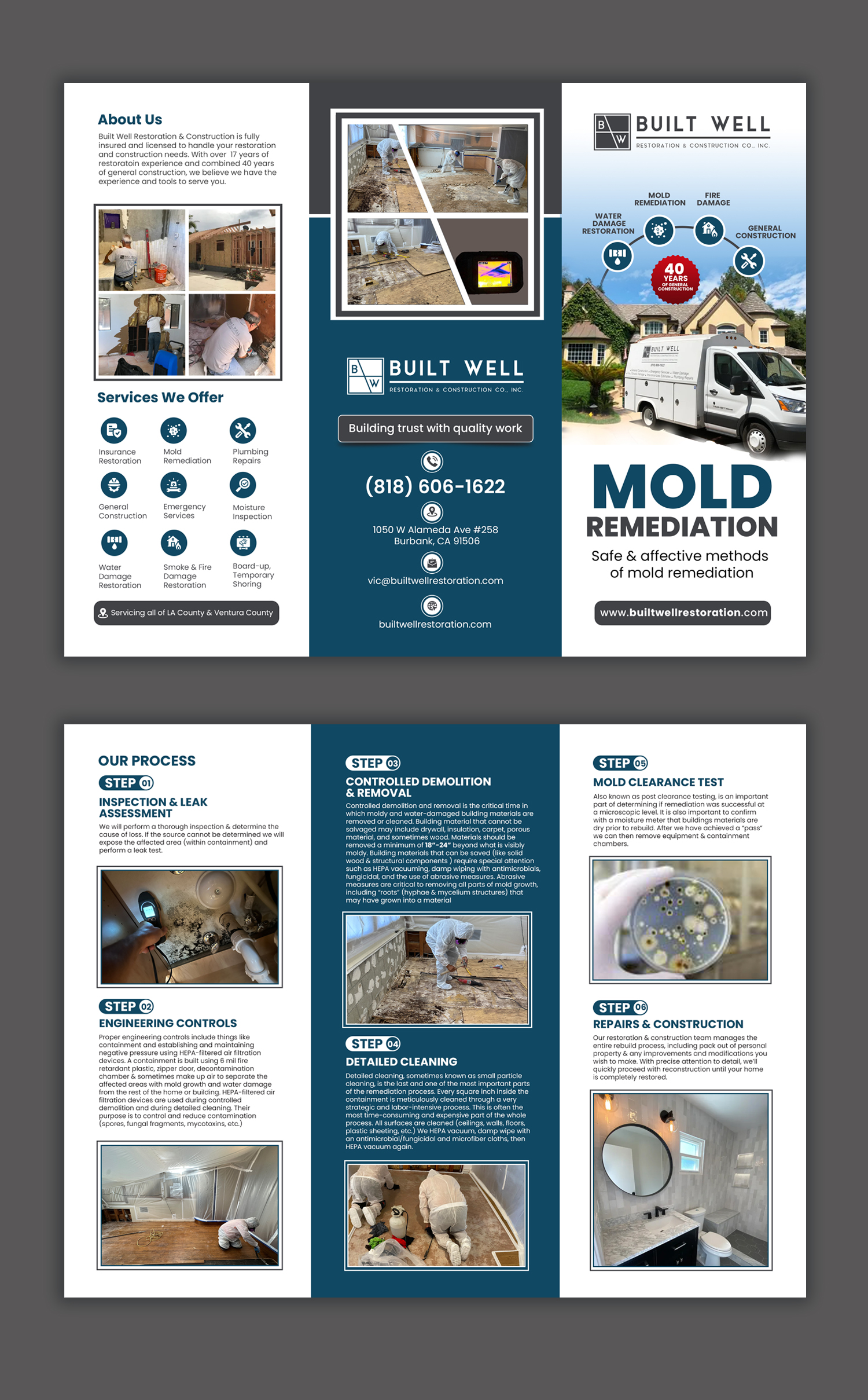 Brochure Design by debdesign for Built Well Restoration & Construction | Design #35356247