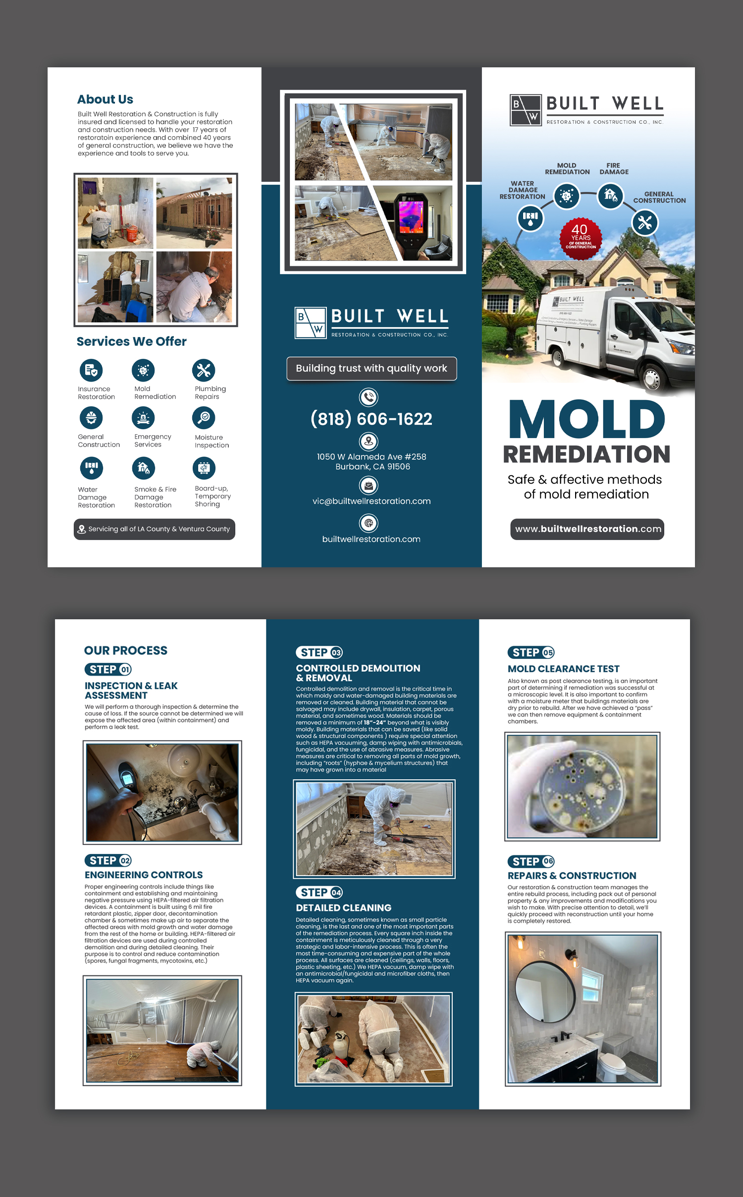 Broschüren-Design von debdesign für Built Well Restoration & Construction | Design #35357646