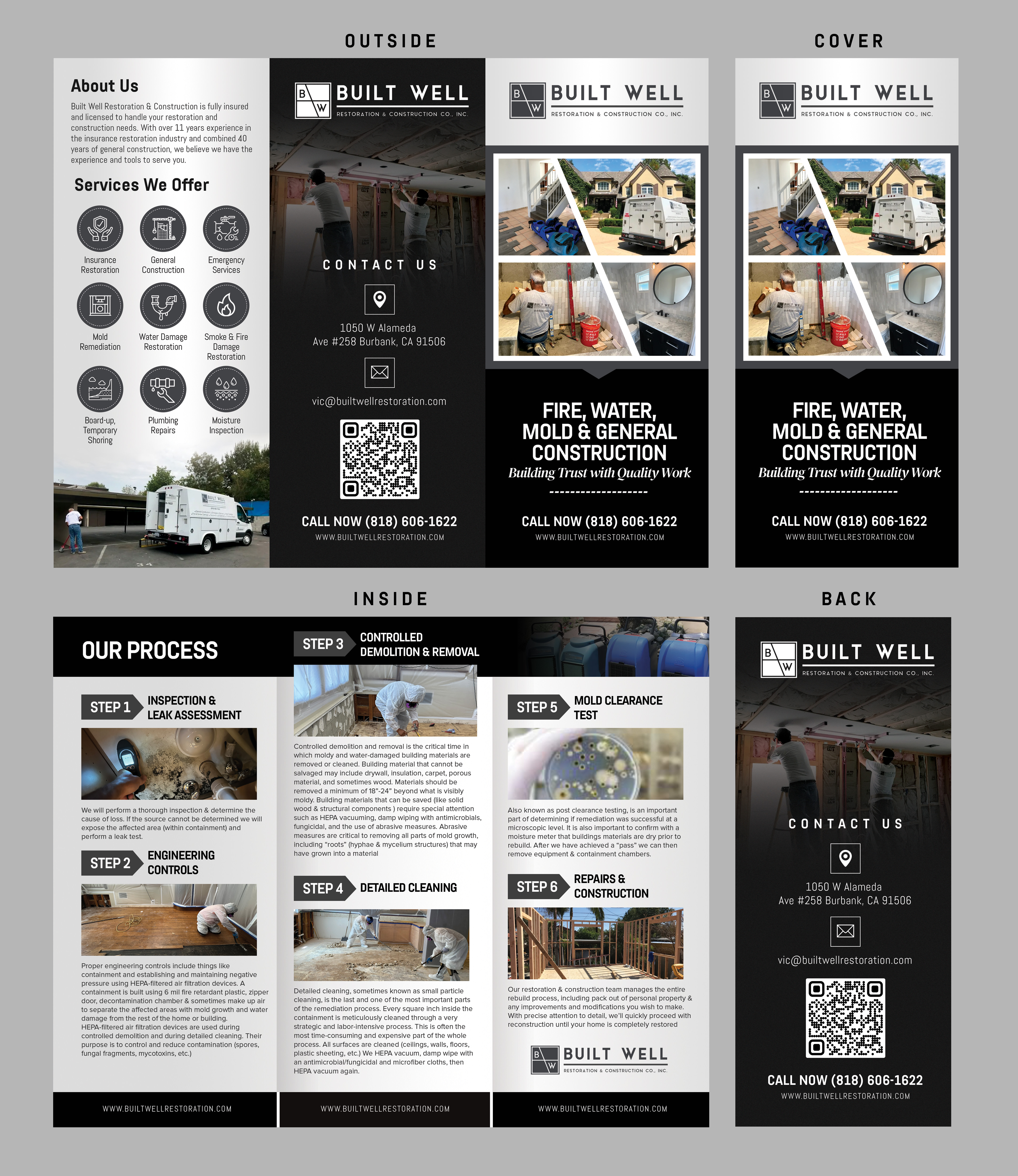 Broschüren-Design von Stan$oul für Built Well Restoration & Construction | Design #35335932