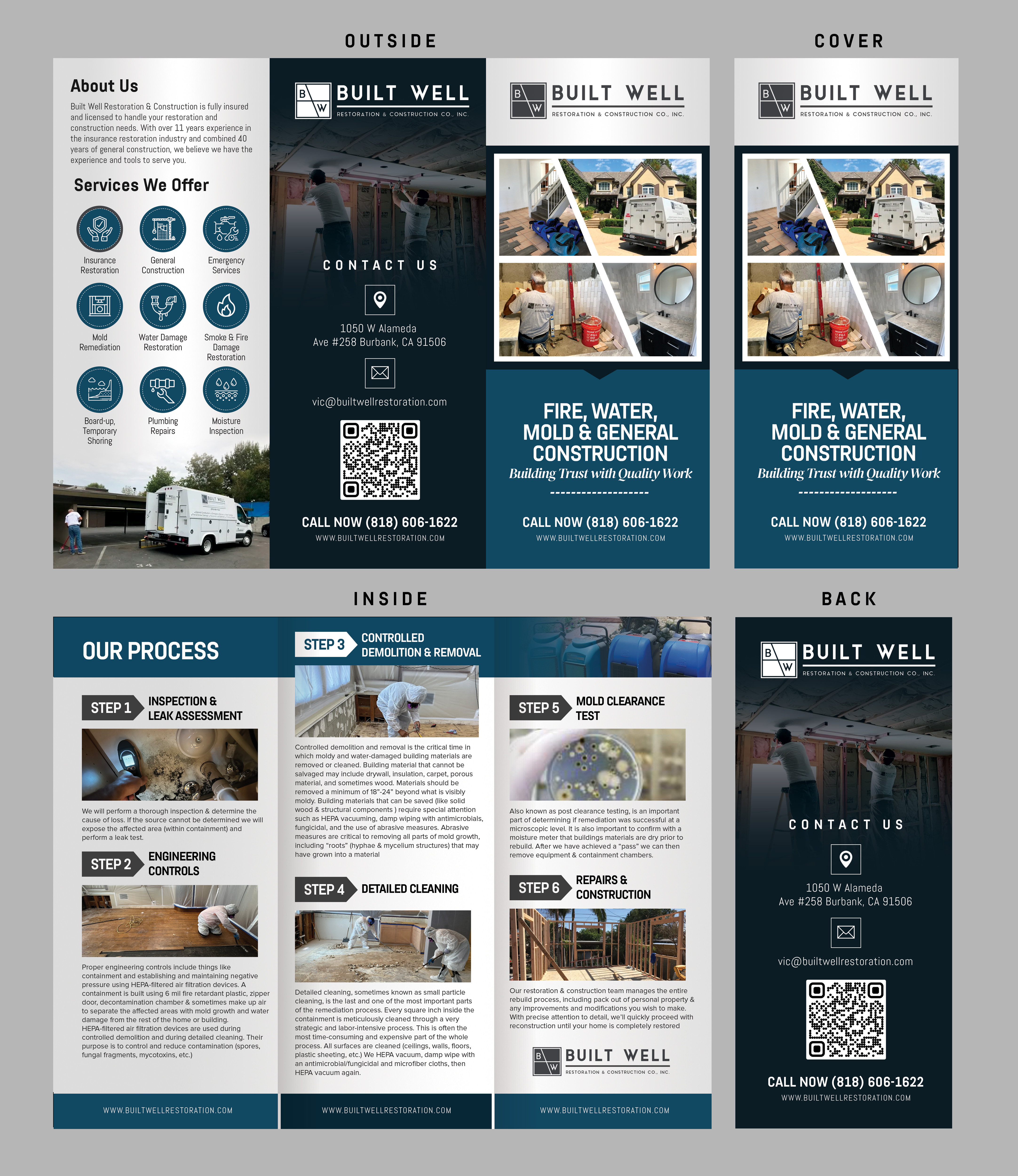 Broschüren-Design von Stan$oul für Built Well Restoration & Construction | Design #35335956