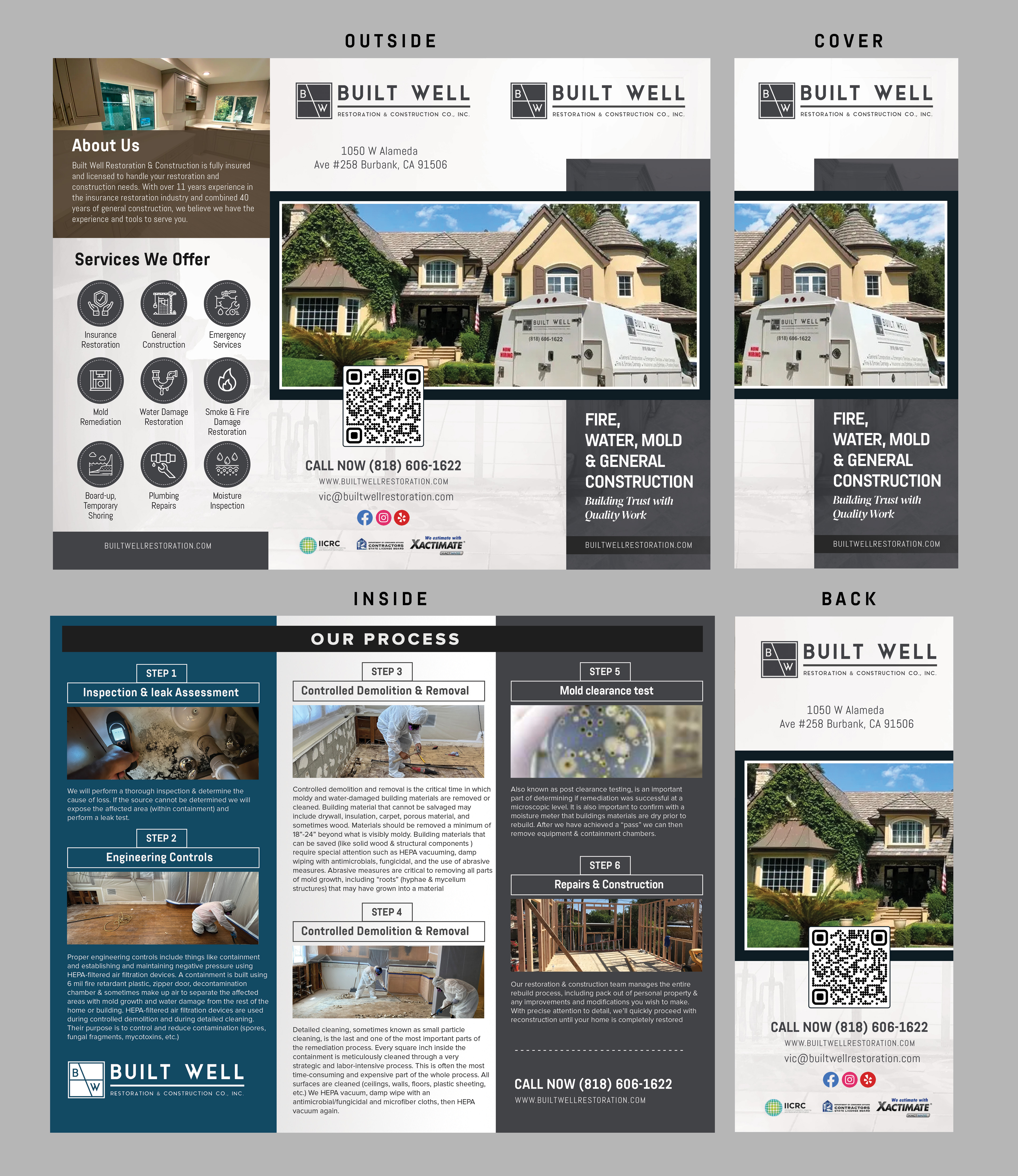 Broschüren-Design von Stan$oul für Built Well Restoration & Construction | Design #35336312