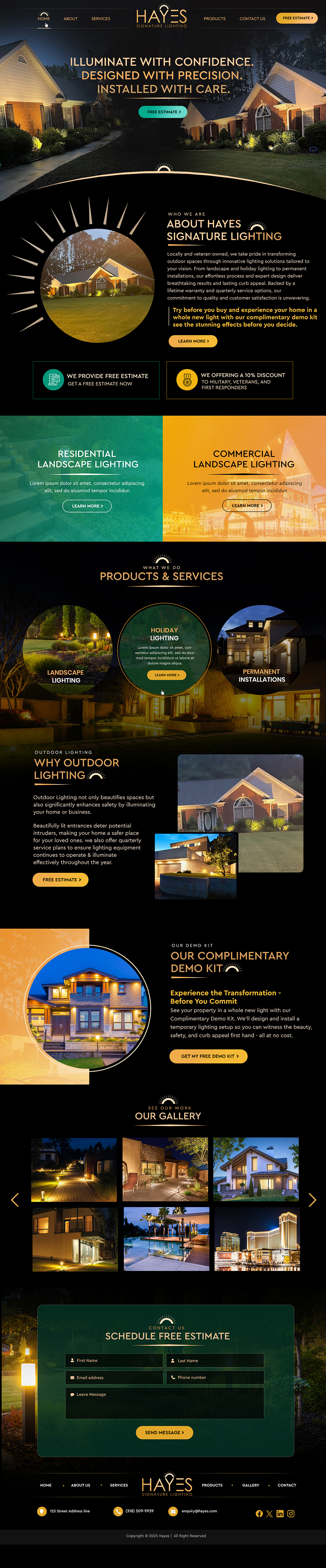 Web Design by Blue Sparrow for Hayes Signature Lighting | Design #35367421