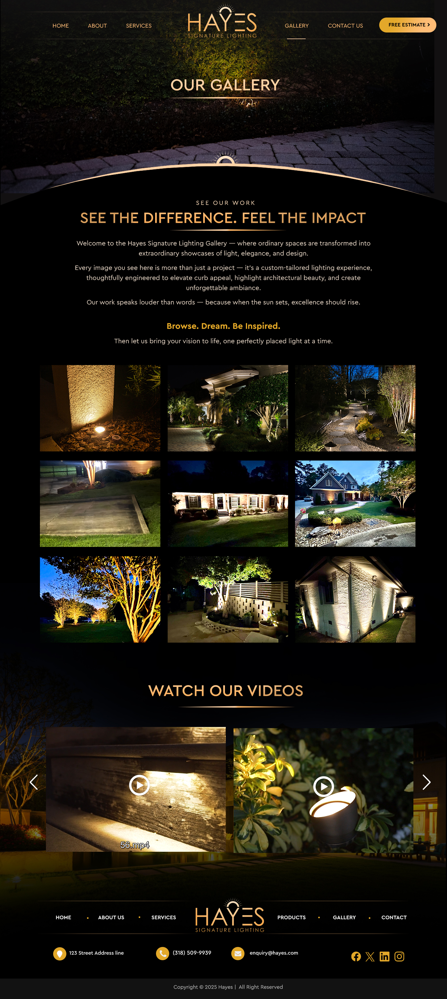 Web Design by Blue Sparrow for Hayes Signature Lighting | Design #35505931