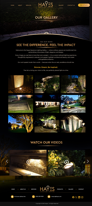 Web Design by Blue Sparrow for Hayes Signature Lighting | Design: #35505931