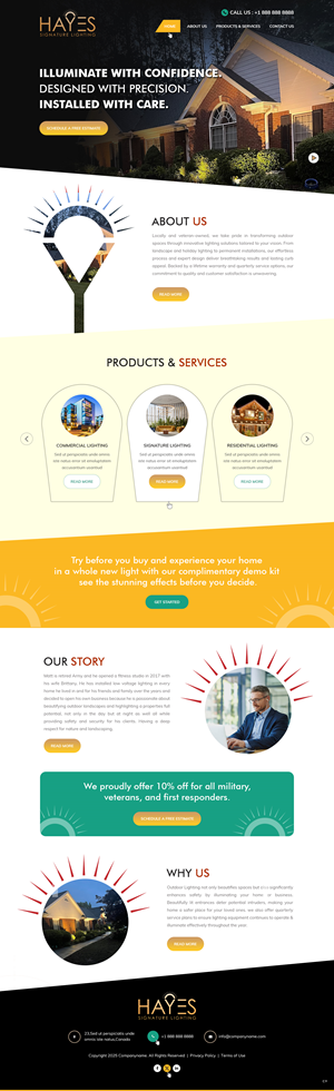 Web Design by pb for Hayes Signature Lighting | Design: #35353580