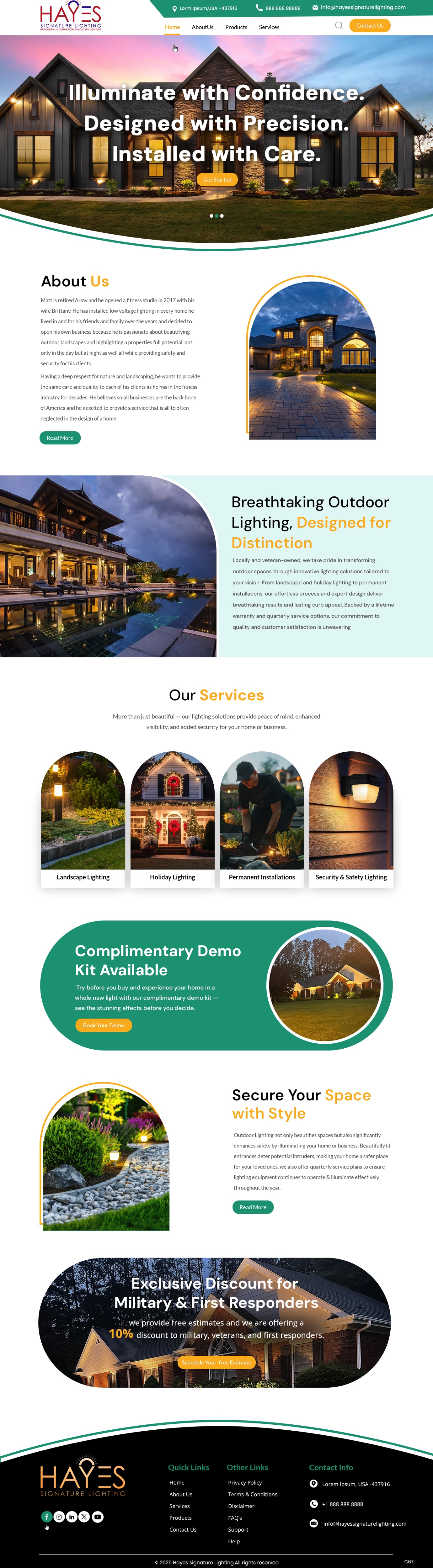 Web Design by pb for Hayes Signature Lighting | Design #35353582