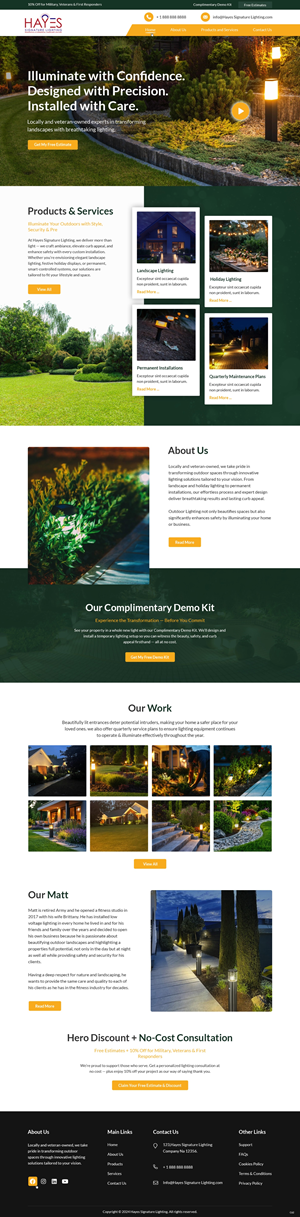 Web Design by pb for Hayes Signature Lighting | Design: #35353583