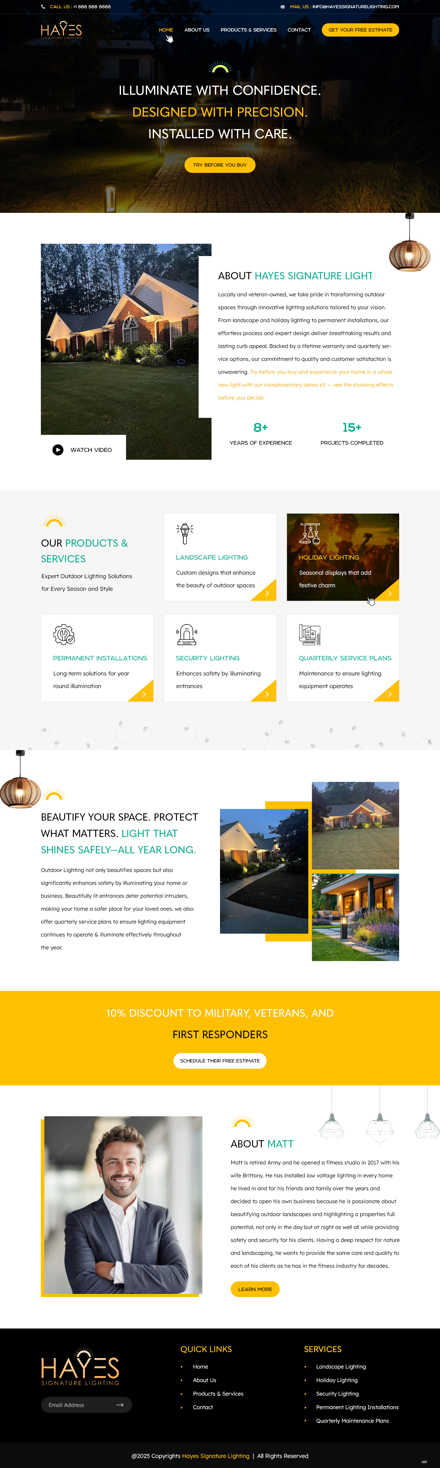 Web Design by pb for Hayes Signature Lighting | Design #35353584