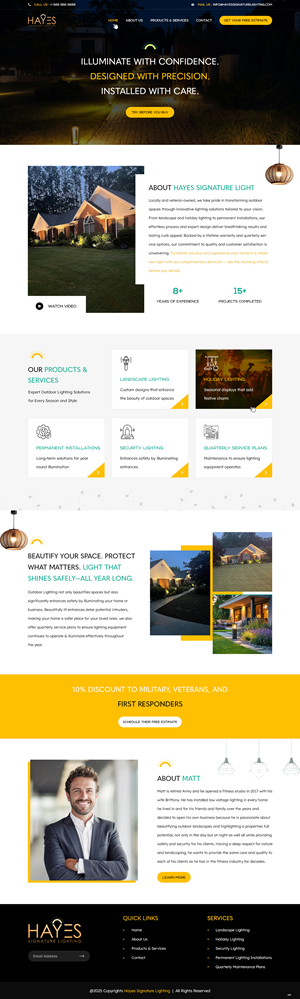 Web Design by pb for Hayes Signature Lighting | Design: #35353584