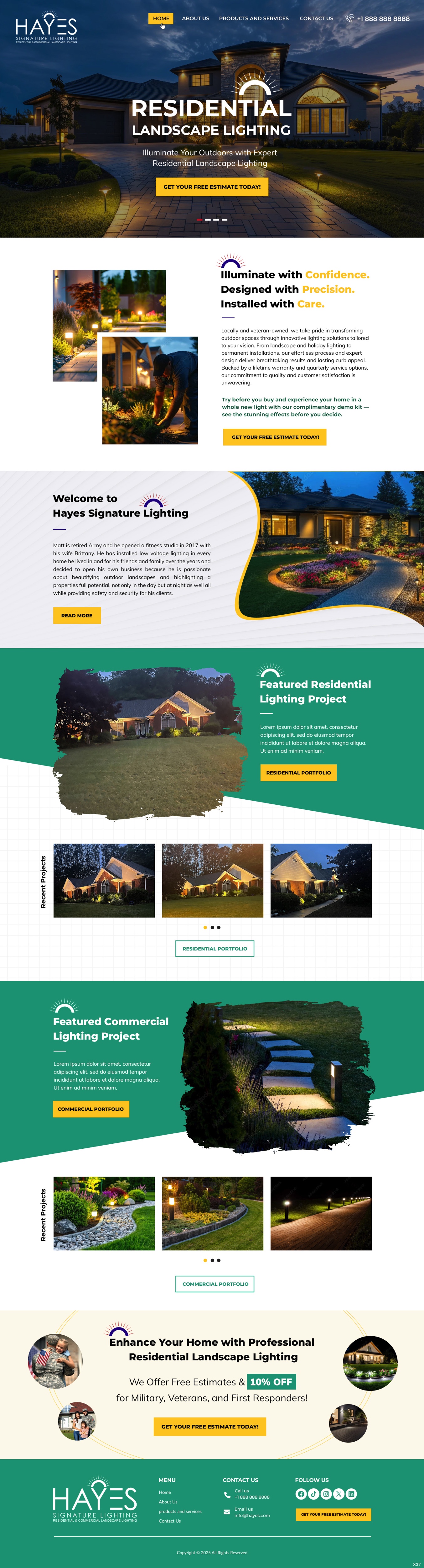 Web Design by pb for Hayes Signature Lighting | Design #35353585
