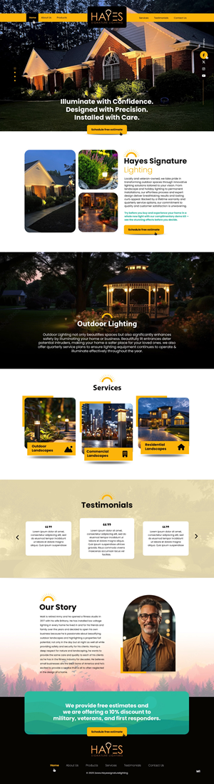 Web Design by pb for Hayes Signature Lighting | Design: #35353586