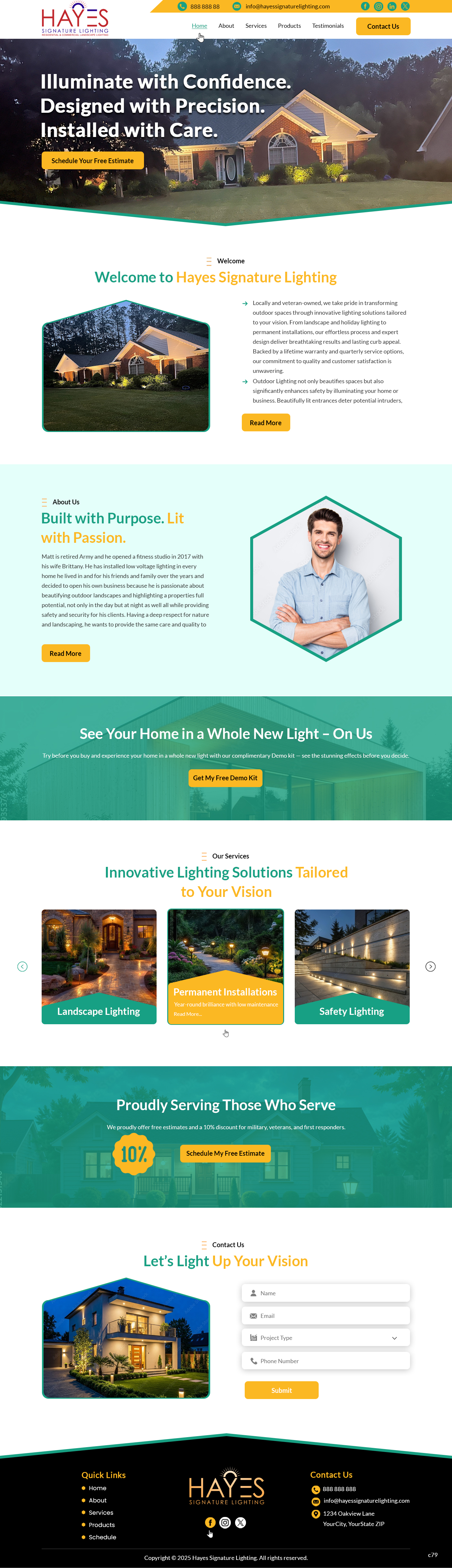 Web Design by pb for Hayes Signature Lighting | Design #35353587
