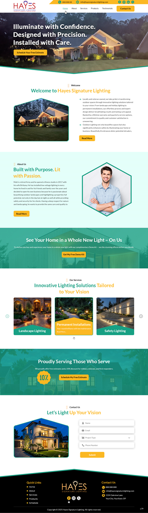 Web Design by pb for Hayes Signature Lighting | Design: #35353587
