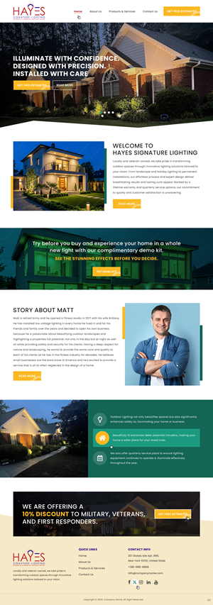 Web Design by pb for Hayes Signature Lighting | Design: #35353588