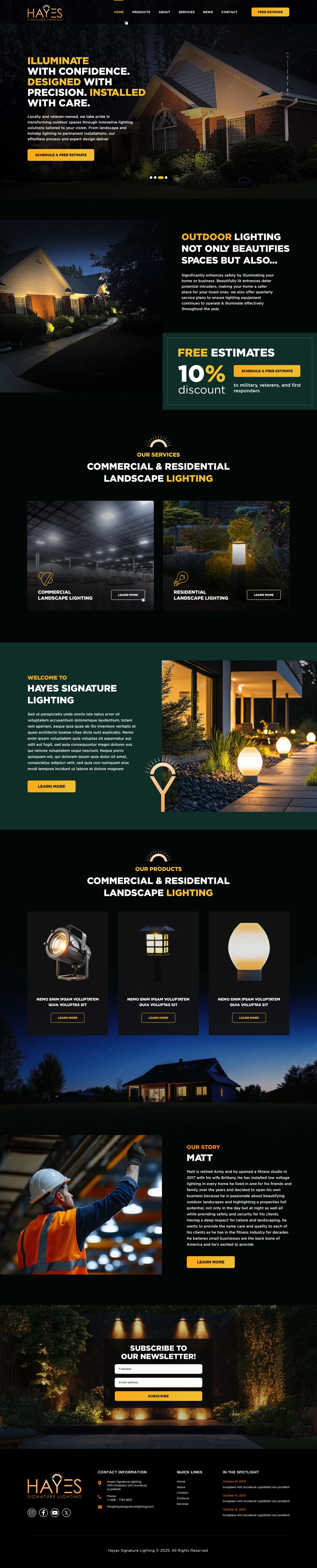 Web-Design von pb für Hayes Signature Lighting | Design #35353701