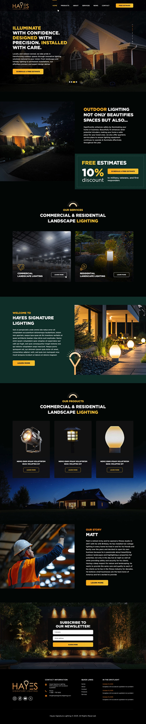 Web Design by pb for Hayes Signature Lighting | Design: #35353701