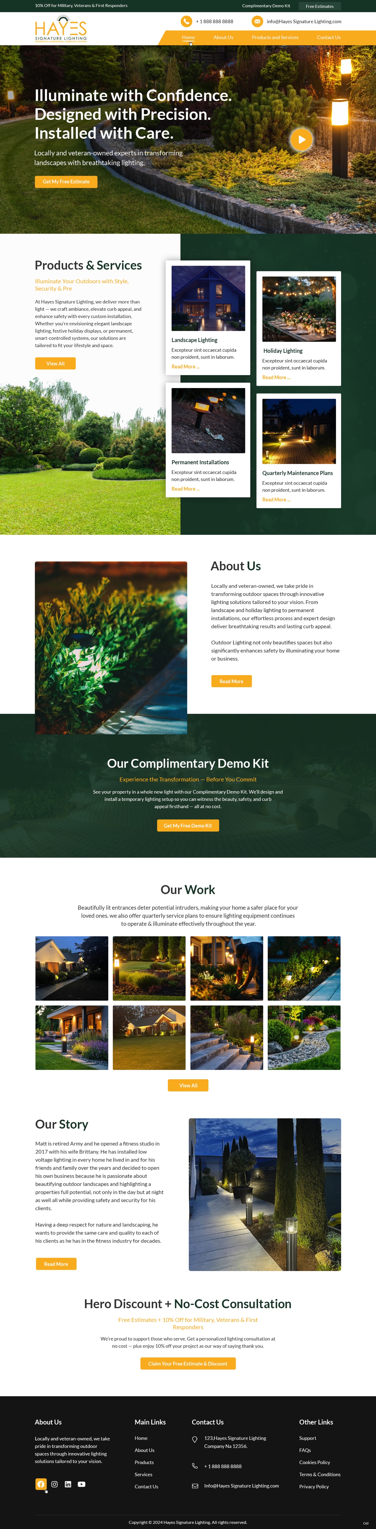 Web Design by pb for Hayes Signature Lighting | Design #35356830