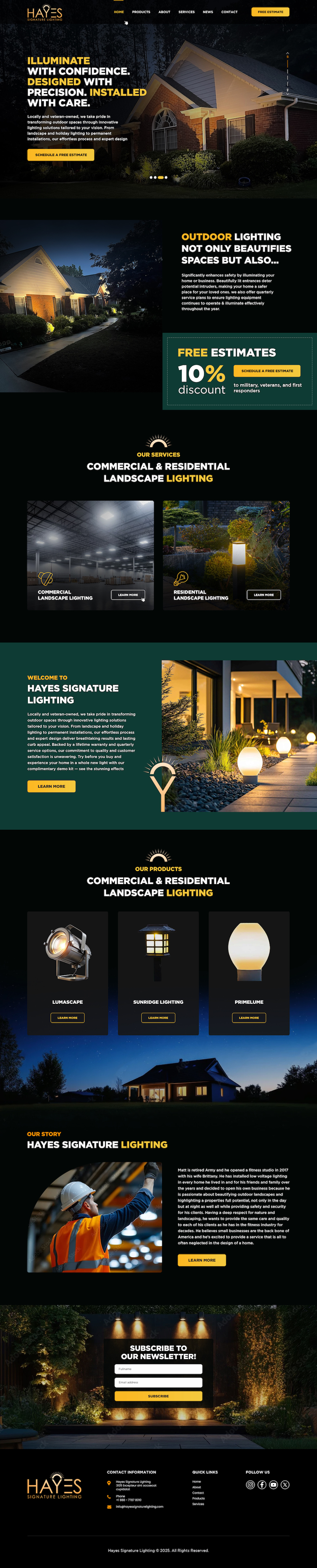 Web Design by pb for Hayes Signature Lighting | Design #35357070