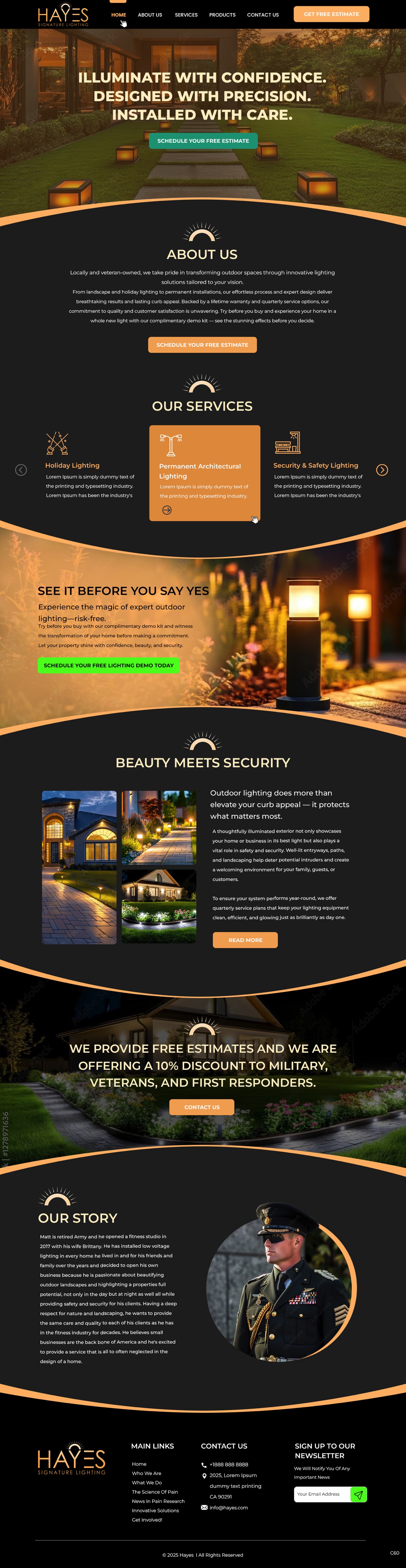 Diseño Web por pb para Hayes Signature Lighting | Diseño #35360702