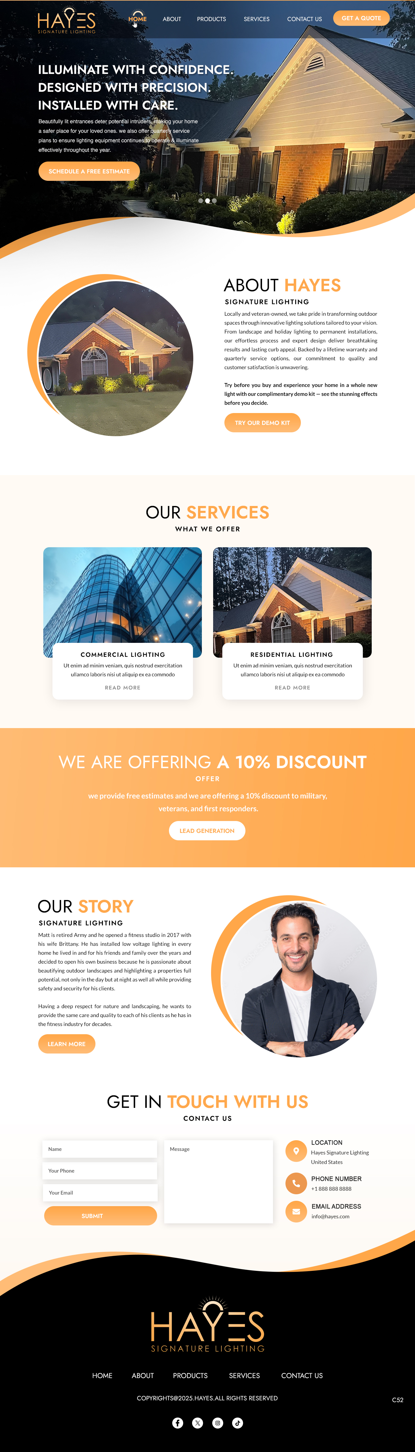 Web Design by pb for Hayes Signature Lighting | Design #35360703