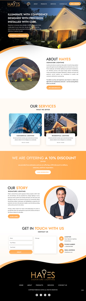 Web Design by pb for Hayes Signature Lighting | Design: #35360703