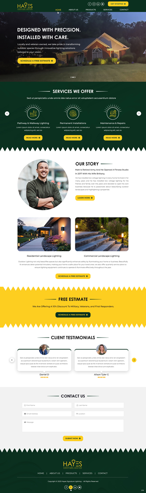 Web Design by pb for Hayes Signature Lighting | Design: #35360704